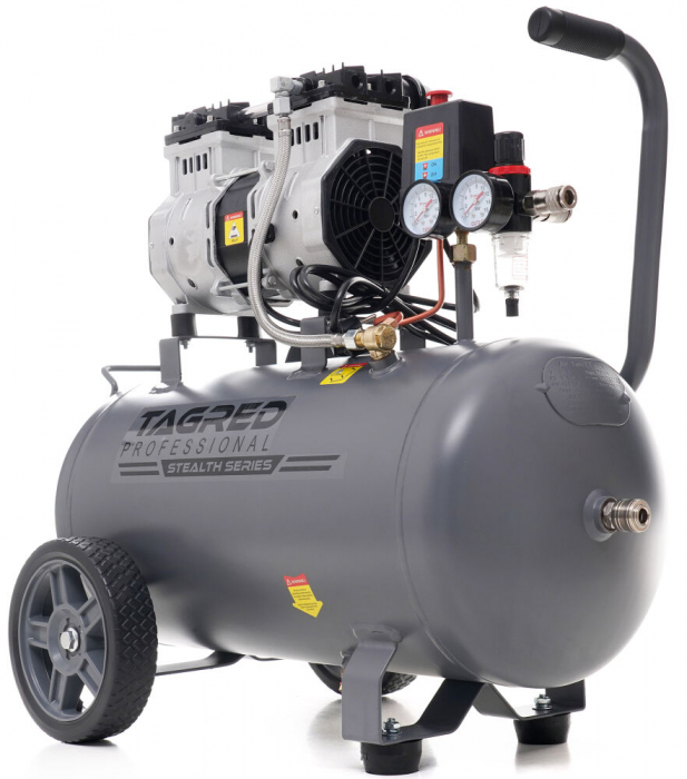 Compresor aer 50L fara ulei silentios 1500W 290L min 10 bar (TA384) [3]