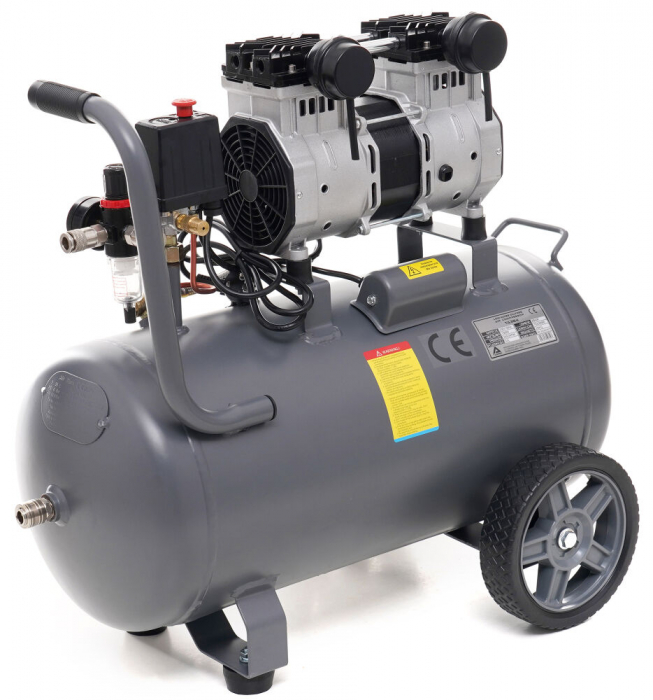 Compresor aer 50L fara ulei silentios 1500W 290L min 10 bar (TA384) [7]
