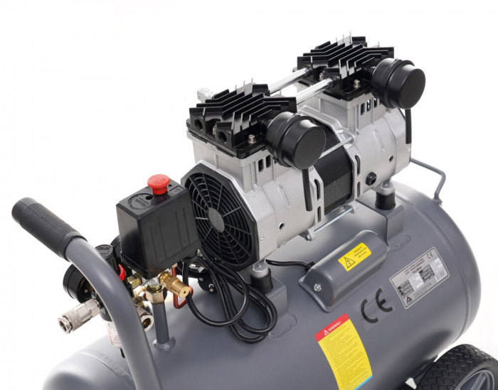 Compresor aer 50L fara ulei silentios 1500W 290L min 10 bar (TA384) [8]
