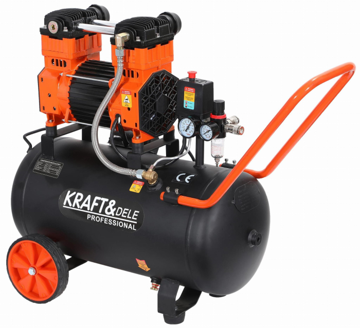 Compresor aer 50L fara ulei silentios 230V 10bari 2200W 295 L/min (KD1393) [4]
