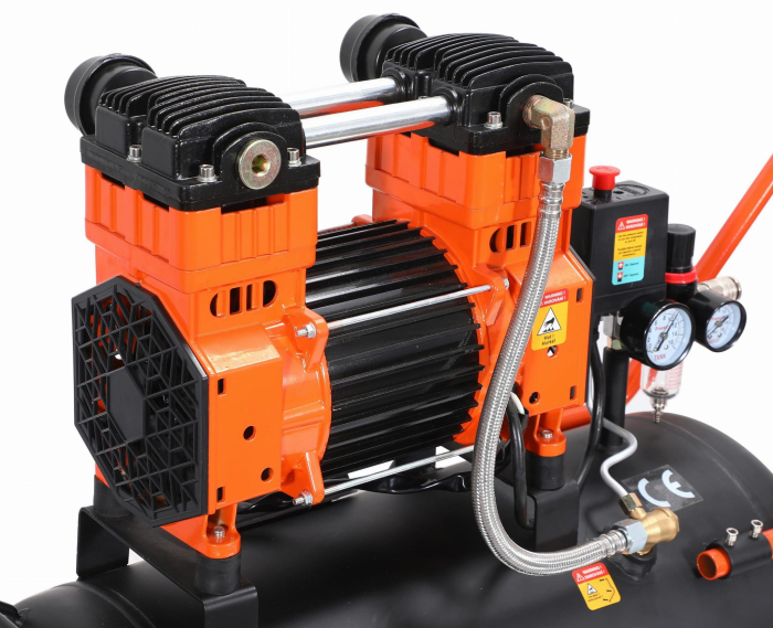 Compresor aer 50L fara ulei silentios 230V 10bari 2200W 295 L/min (KD1393) [13]