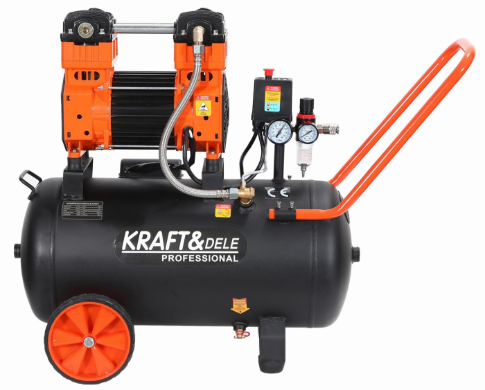 Compresor aer 50L fara ulei silentios 230V 10bari 2200W 295 L/min (KD1393) [3]