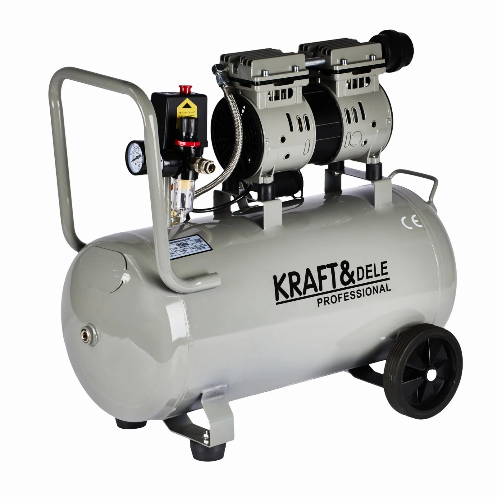 Compresor aer 50l fara ulei silentios + set kit 5 accesorii pneumatice pentru compresor (KD1396+PNEUM5PCS) [11]