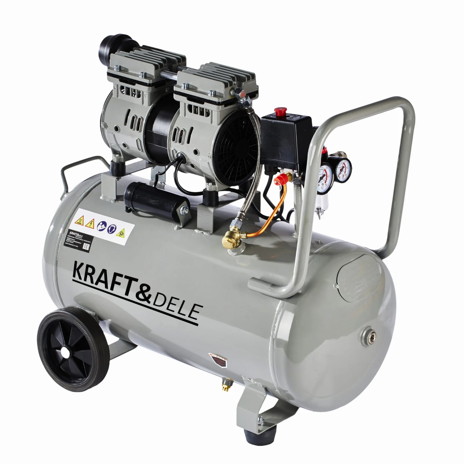 Compresor aer 50l fara ulei silentios + set kit 5 accesorii pneumatice pentru compresor (KD1396+PNEUM5PCS) [2]