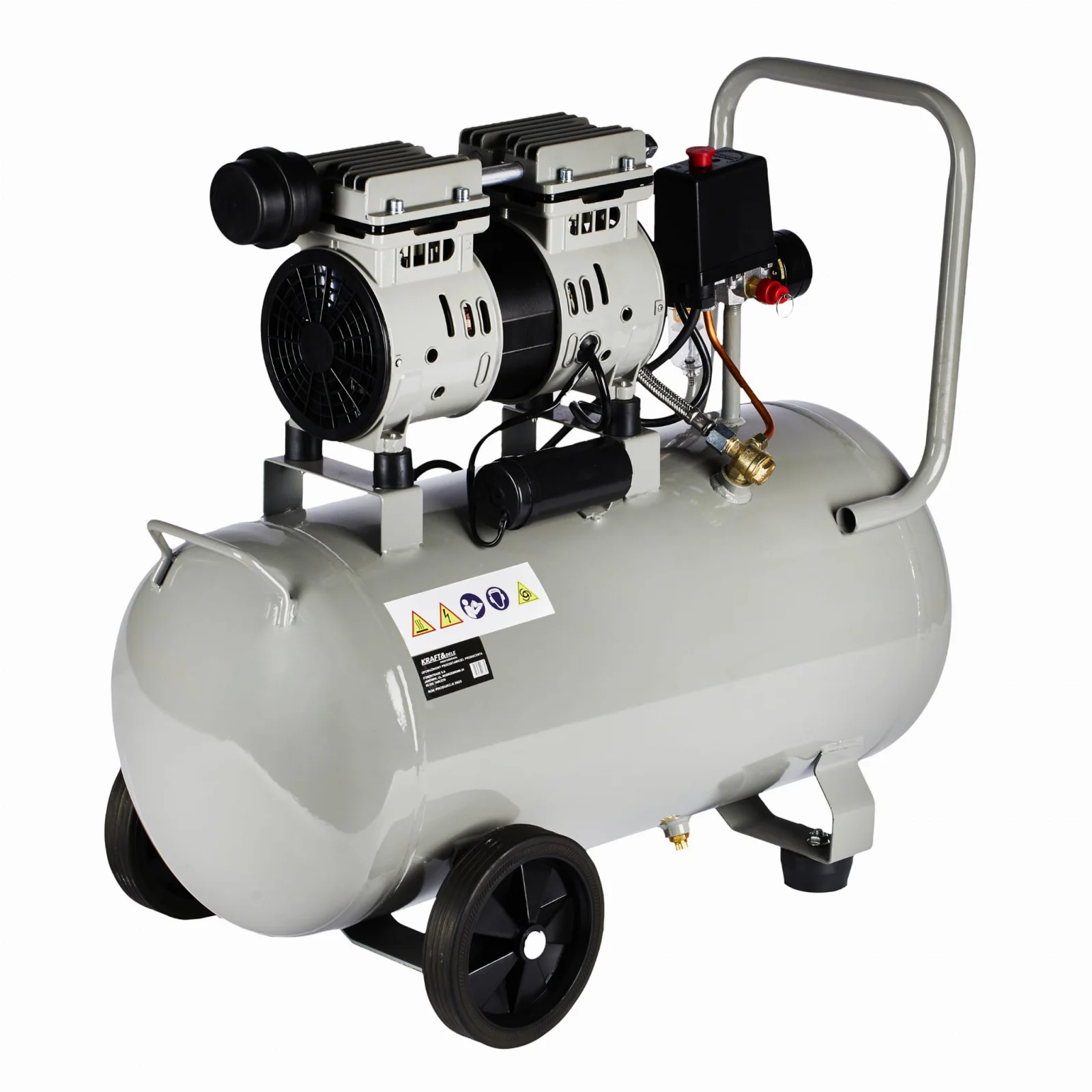 Compresor aer 50l fara ulei silentios + set kit 5 accesorii pneumatice pentru compresor (KD1396+PNEUM5PCS) [8]