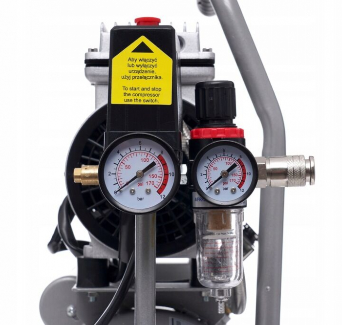 Compresor aer 6L fara ulei silentios 550W 150L min (TA302) [5]