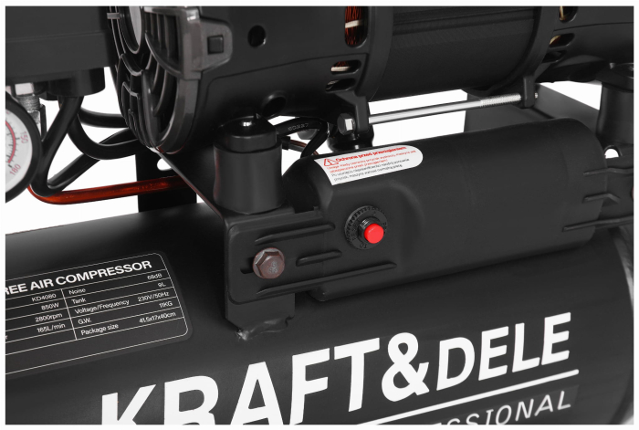 Compresor aer 9L fara ulei silentios 850W 165 Lmin (KD4080) [13]