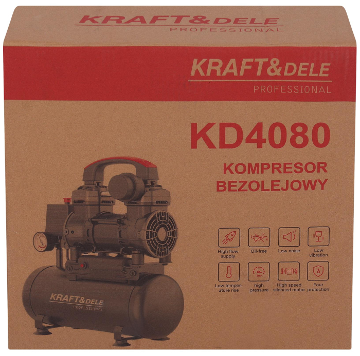 Compresor aer 9L fara ulei silentios 850W 165 Lmin (KD4080) [18]