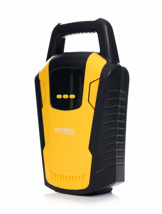 Compresor aer auto manometru digital lampa LED DC 12V 140W 35 Lmin + adaptoare (KD1469) [4]
