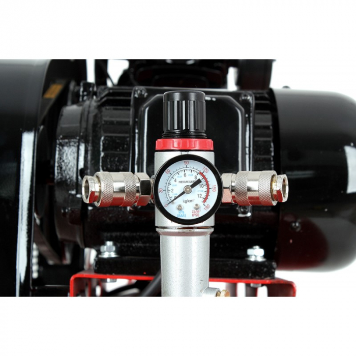 Compresor aer comprimat 100L 2 cilindri 480L min + regulator dezumidificator 230V monofazic (KD1472) [3]