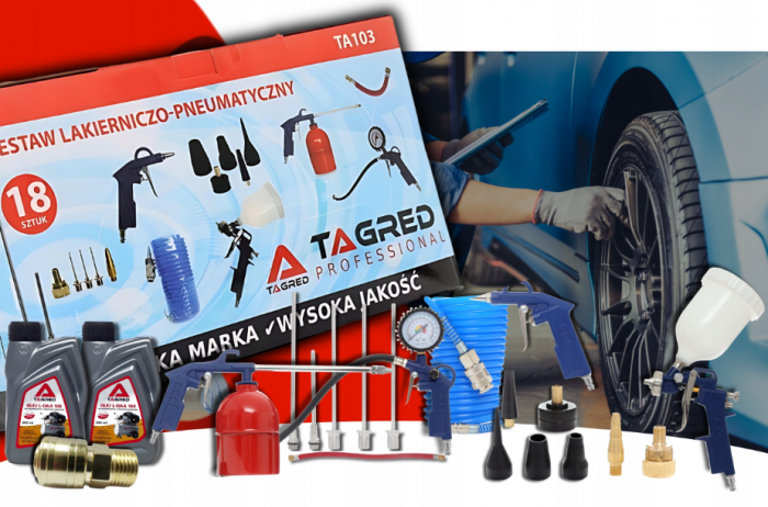 Compresor aer comprimat 100L 230V 3.5kw 530Lmin 8bar + kit scule (TA361+2X6093+TA0002+KD2100) [2]