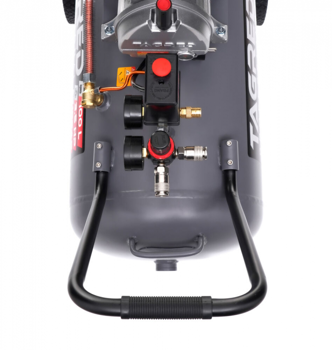 Compresor aer comprimat 100L 230V 3.5kw 640Lmin 10bar 2 pistoane (TA366) [11]