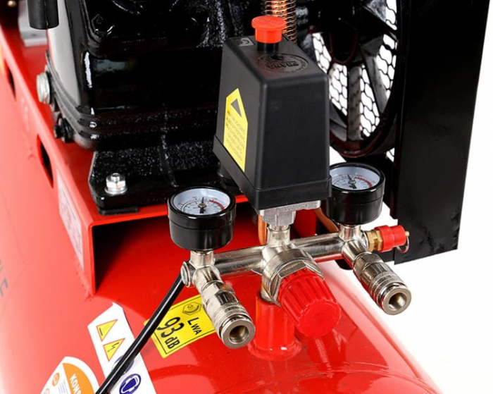 Compresor aer comprimat 100L 230V 3.8CP 250L/min 8bar 2 pistoane (KD402) [8]
