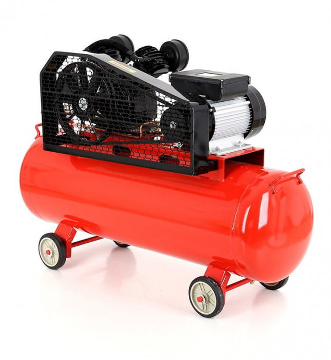 Compresor aer comprimat 100L 230V 3.8CP 250L/min 8bar 2 pistoane (KD402) [4]