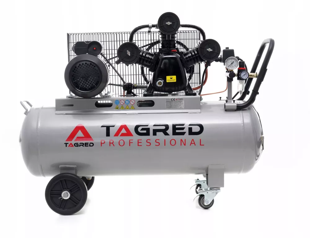 Compresor aer comprimat 100L 230V 5.6CP 650L/min 8bar 3 pistoane+regulator dezumidificator (TA324B) [1]