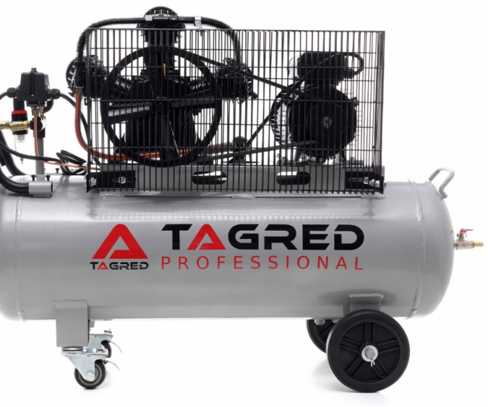 Compresor aer comprimat 100L 230V 5.6CP 650L/min 8bar 3 pistoane+regulator dezumidificator (TA324B) [2]