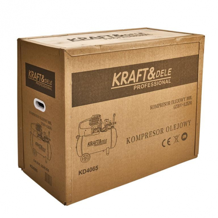 Compresor aer comprimat 100L 230V 530Lmin 8bar 2 pistoane (KD4065) [19]