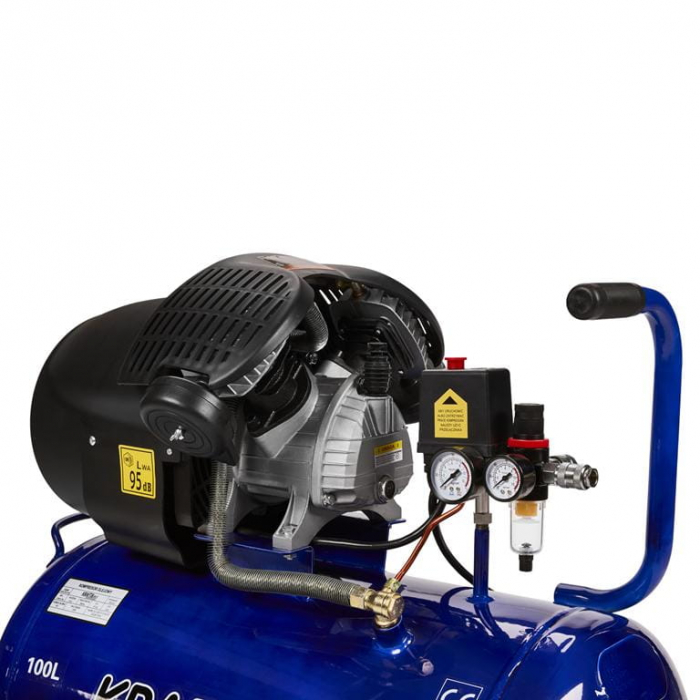 Compresor aer comprimat 100L 230V 530Lmin 8bar 2 pistoane (KD4065) [10]