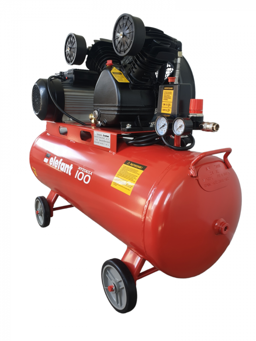 Compresor aer comprimat 100L 3CP 2 cilindri 300L min monofazic 230V XY2065A-100 (EFT-12211) [4]
