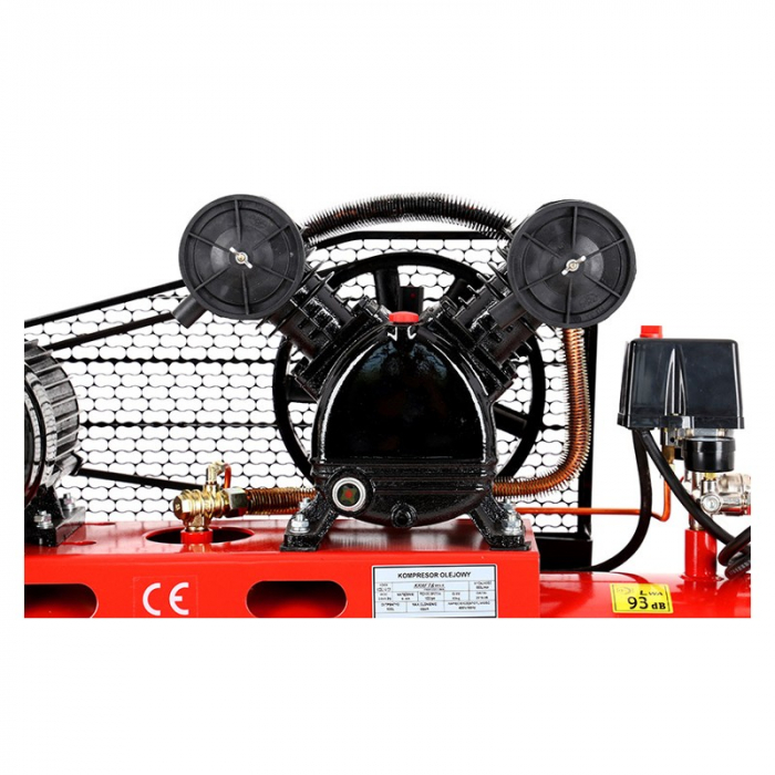 Compresor aer comprimat 100L 4.6CP 2 cilindri 580L min trifazic 380V (KD404) [6]