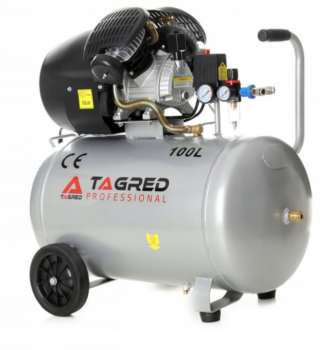 Compresor aer comprimat 100L 530L/min 8bar (TA361) [2]