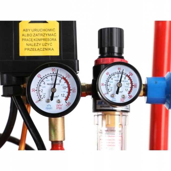 Resigilat-Compresor aer comprimat 100L 4CP 530L min 8bar + dezumidificator (KD1483) - Copie [8]