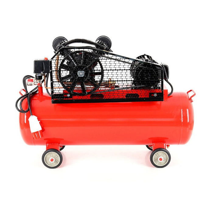 Compresor aer comprimat 150L 5.2CP 2 cilindri 640L min trifazic 380V (KD406) [2]