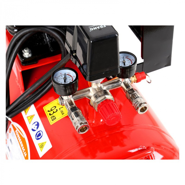 Compresor aer comprimat 150L 5.2CP 2 cilindri 640L min trifazic 380V (KD406) [10]