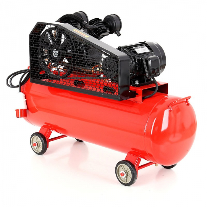 Compresor aer comprimat 150L 5.2CP 2 cilindri 640L min trifazic 380V (KD406) [4]