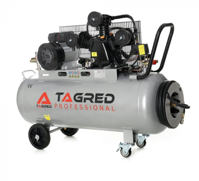 Compresor aer comprimat 150L 230V 5.6CP 650L min 3 cilindri + regulator dezumidificator (TA325B) [6]