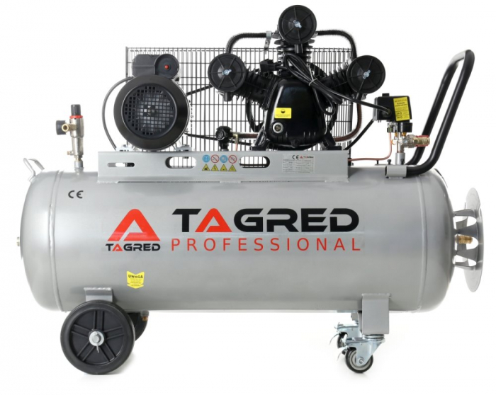 Compresor aer comprimat 150L 230V 5.6CP 650L min 3 cilindri + regulator dezumidificator (TA325B) [1]