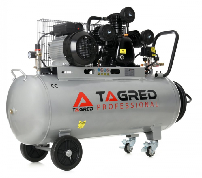 Compresor aer comprimat 150L 230V 5.6CP 650L min 3 cilindri + regulator dezumidificator (TA325B) [9]
