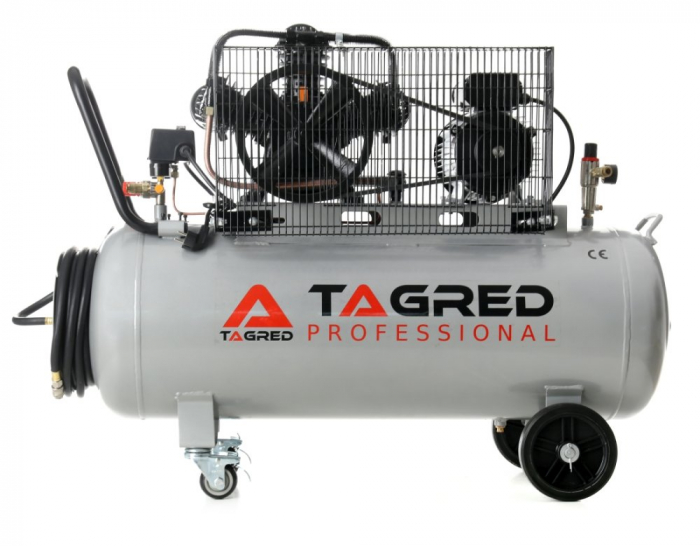 Compresor aer comprimat 150L 230V 5.6CP 650L min 3 cilindri + regulator dezumidificator (TA325B) [12]