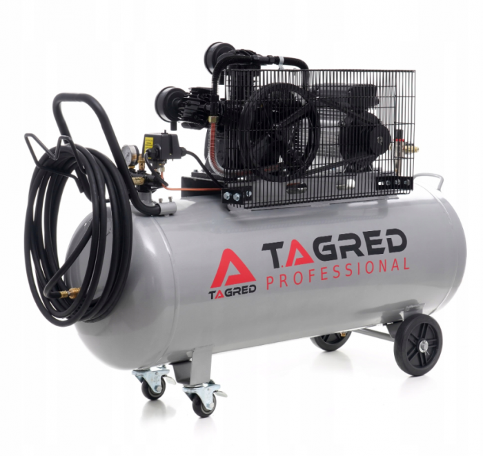Compresor aer comprimat 200L 230V 5.6CP 650L min 3 cilindri + ulei + cupla rapida kit scule pneumatice+furtun 10m 20bar 10x17 (TA326B+KD2100+TA0002+2X6093+KD1465) [3]