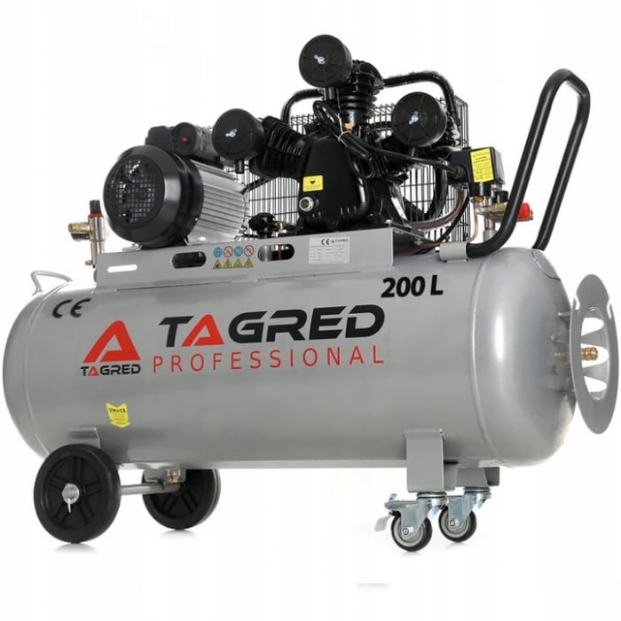 Compresor aer comprimat 200L 230V 5.6CP 650L min 3 cilindri + regulator dezumidificator (TA326B) [1]