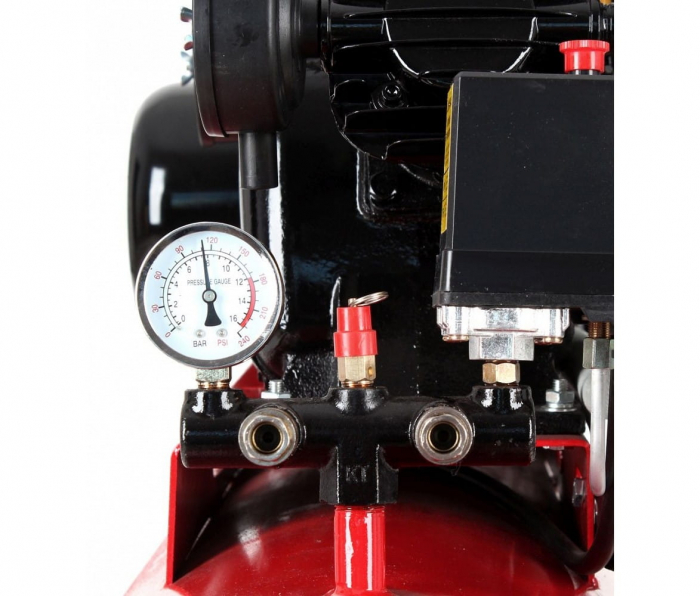Compresor aer comprimat 200L 5.6CP 3 cilindri 660L min + regulator dezumidificator 380V trifazic (KD1474) [3]