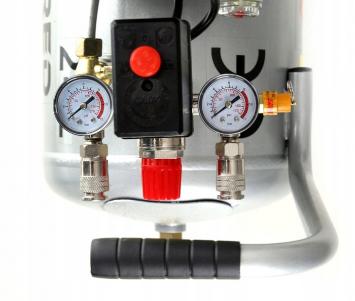 Compresor aer comprimat 25L litri 8 bar 300L min + kit scule pneumatice (TA300N+) [6]