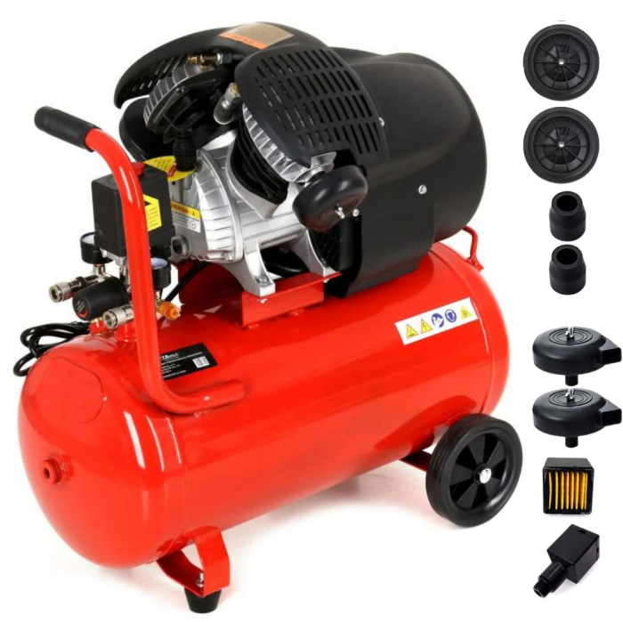 Compresor aer comprimat 50L 2 pistoane 8bar (HXAC50V) [1]
