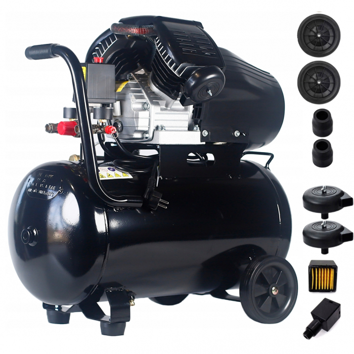 Compresor aer comprimat 50L 2 pistoane 8bar (HXAC50V) [2]