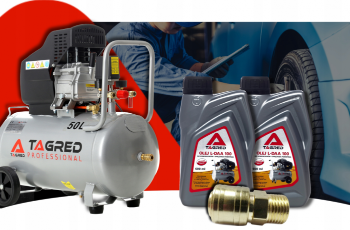 Compresor aer comprimat 50L 230V 2.8kw 300Lmin 8bar + ulei + cupla rapida (TA301N+2X6093+TA0002) [2]