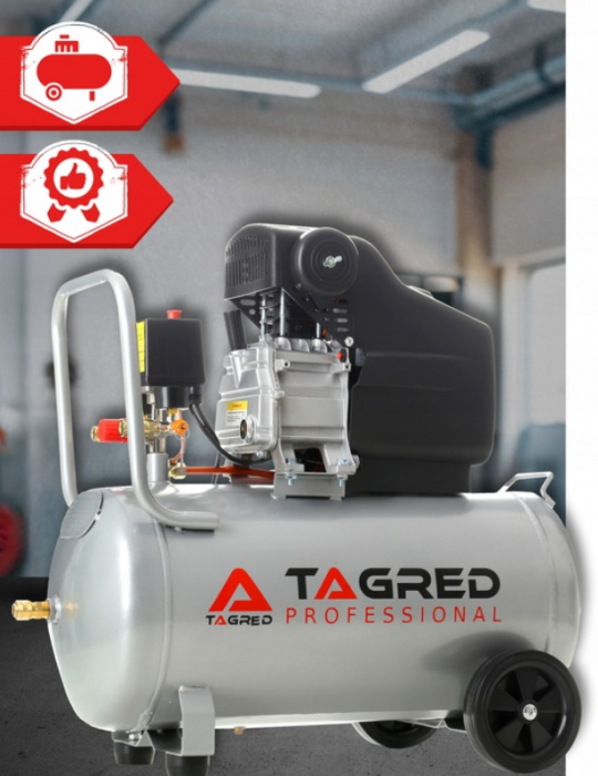 Compresor aer comprimat 50L 230V 2.8kw 300Lmin 8bar + ulei + cupla rapida (TA301N+2X6093+TA0002) [3]