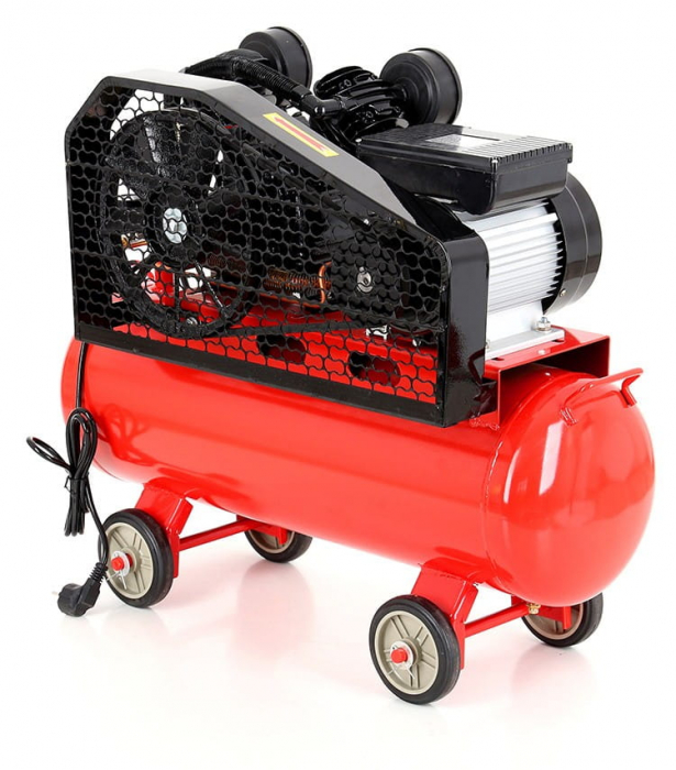 Compresor aer comprimat 50L 230V 2.8kw 480Lmin 8bar 2 pistoane(KD403) [10]