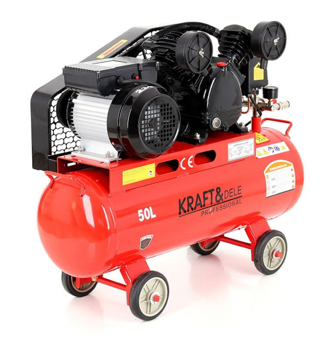 Compresor aer comprimat 50L 230V 2.8kw 480Lmin 8bar 2 pistoane(KD403) [13]