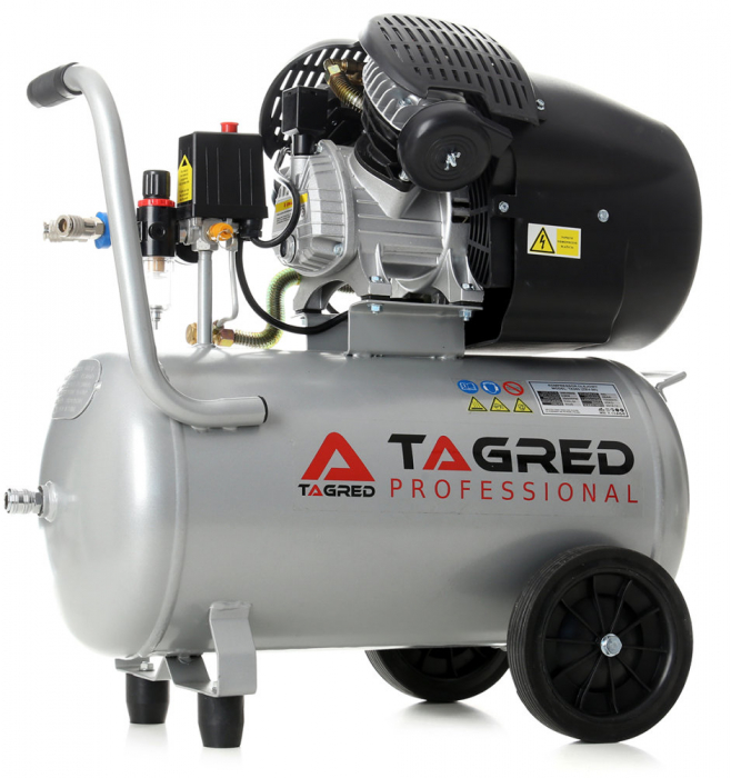 Compresor aer comprimat 50L 530L/min 2 pistoane 8bar + dezumidificator (TA360) [2]