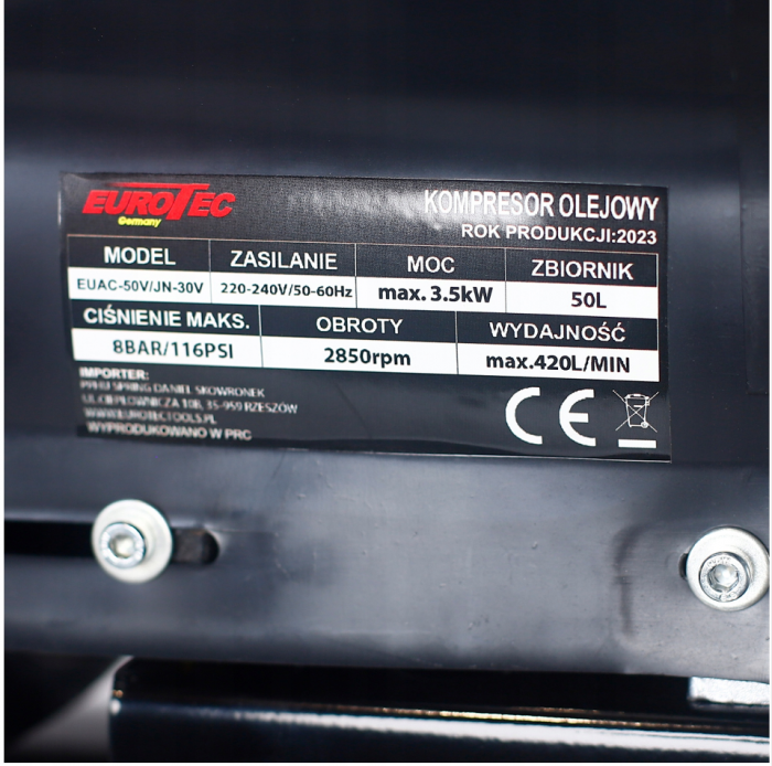 Compresor aer comprimat 50L 8bar 4.7CP (EUAC-50V) [7]