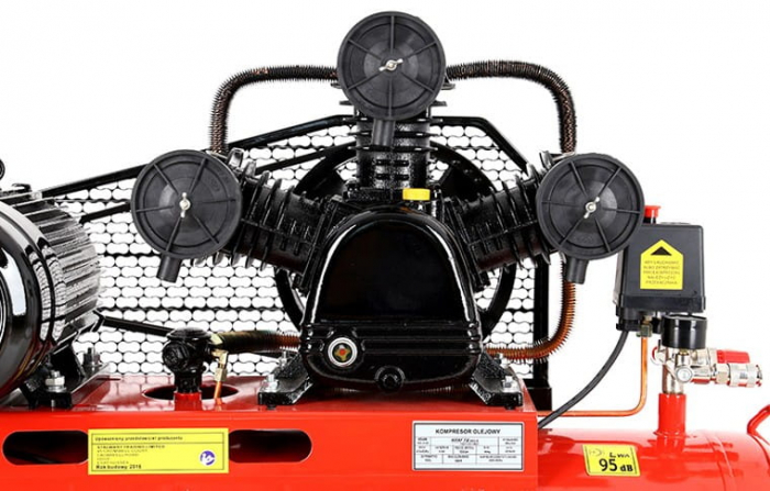 Compresor aer comprimat trifazic trifazat 100L 380V 5.6CP 650Lmin 8bar 3 pistoane(KD405) [6]