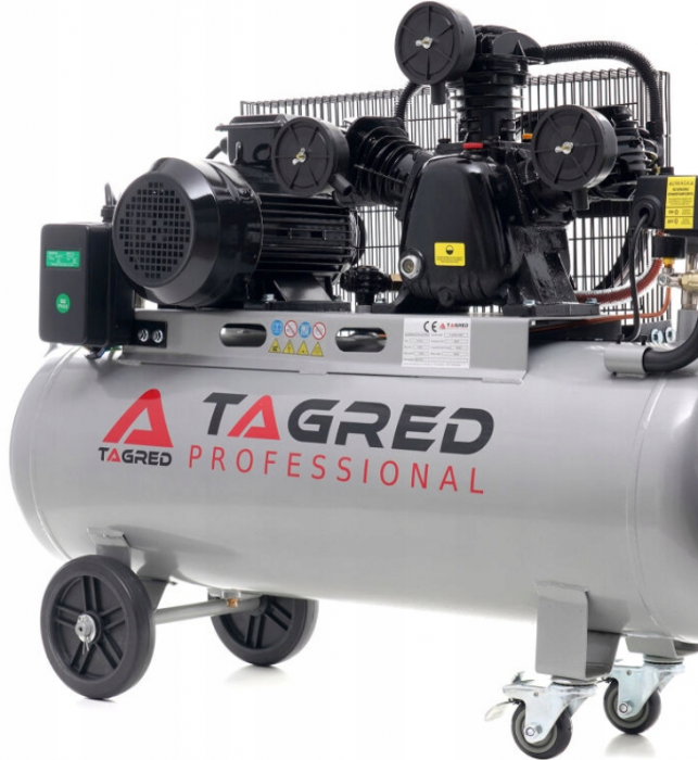 Compresor aer comprimat trifazic trifazat 100L 380V 5.6CP 650Lmin 8bar 3 pistoane+regulator dezumidificator (TA348B) [2]
