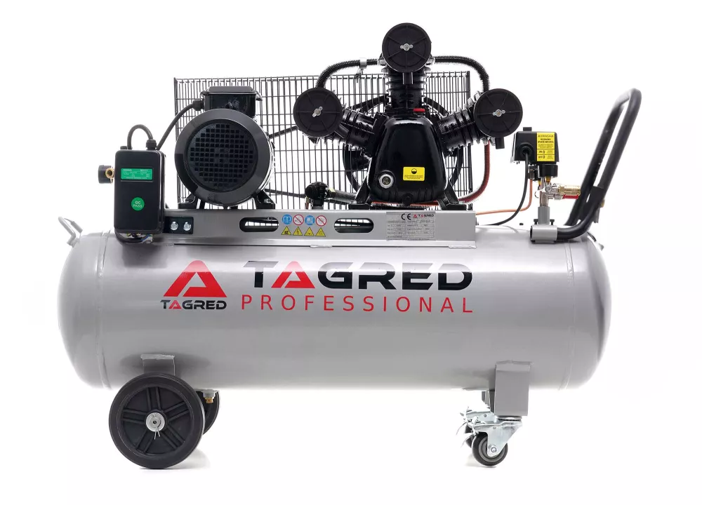 Compresor aer comprimat trifazic trifazat 100L 380V 5.6CP 650Lmin 8bar 3 pistoane+regulator dezumidificator (TA348B) [1]
