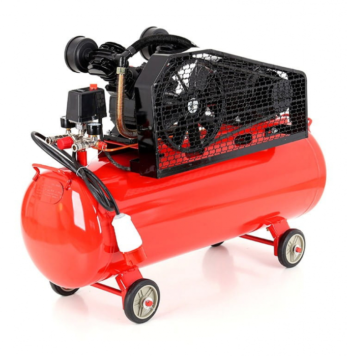 Compresor aer comprimat trifazic trifazat 200L 380V 5.9CP 690L/min 8bar 2 pistoane (KD407) [8]