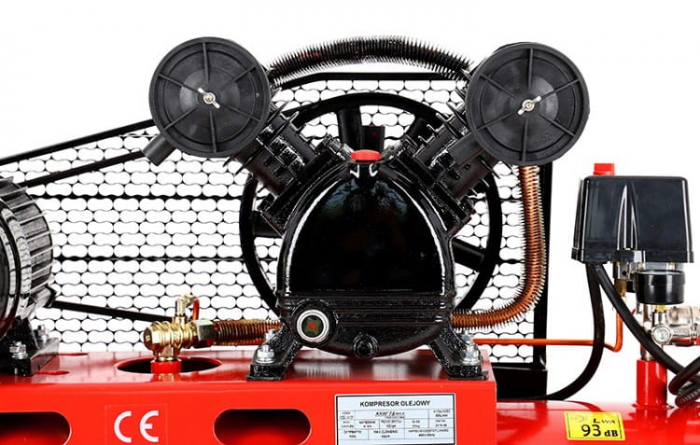 Compresor aer comprimat trifazic trifazat 200L 380V 5.9CP 690L/min 8bar 2 pistoane (KD407) [7]
